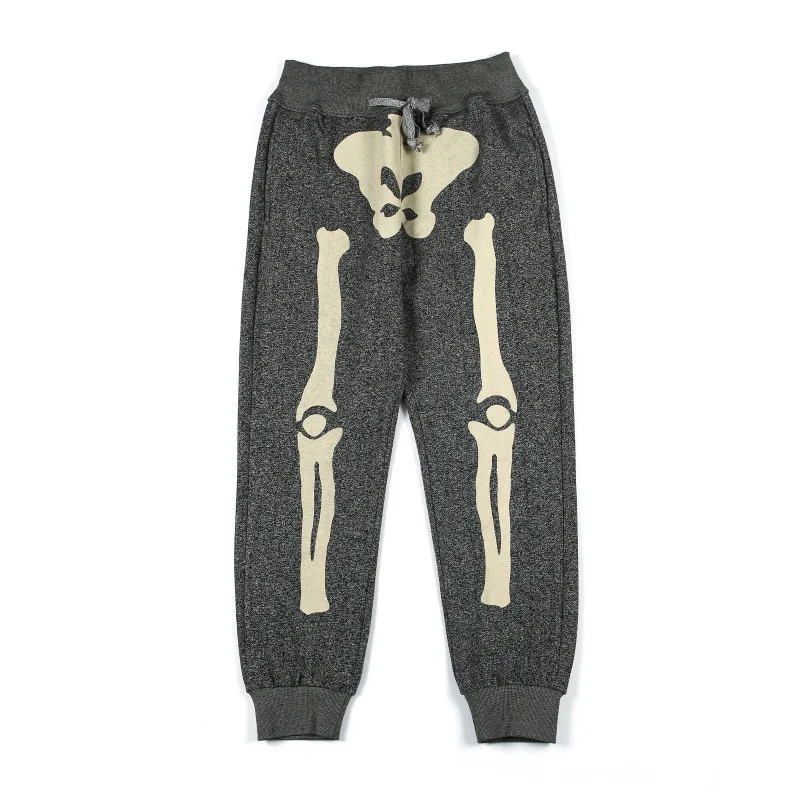

2021 Men Women Sweatpants Long Pants Skeleton Kazuhiro Hirata Loose Looped Trousers Streetwear Joggers Mens Clothing