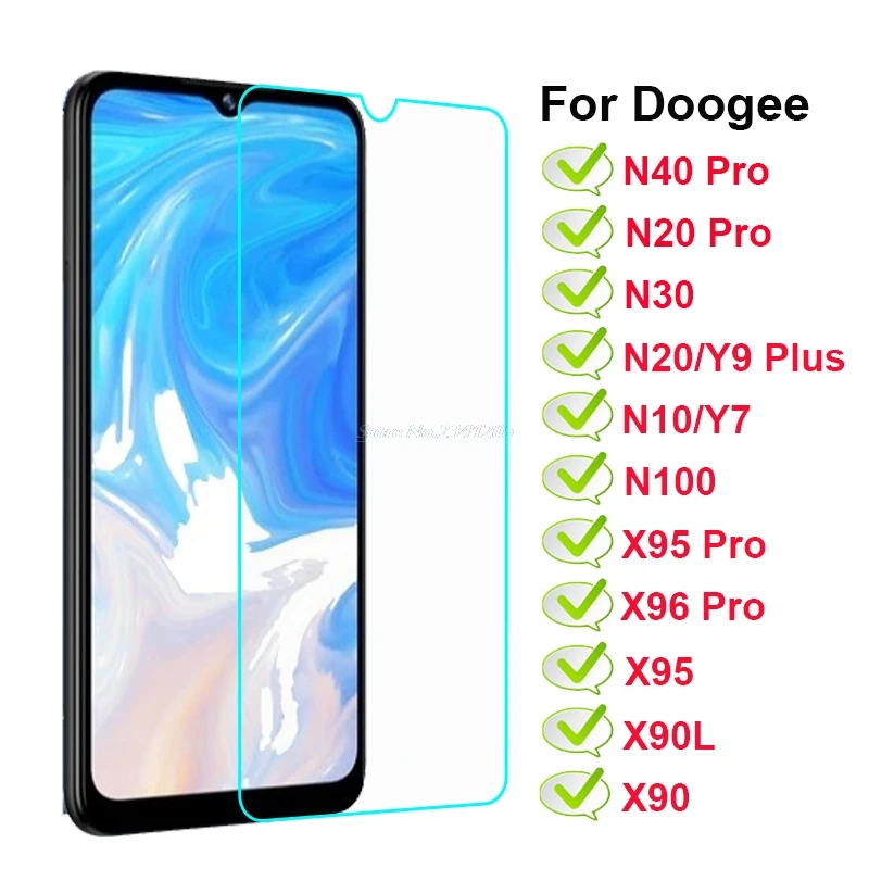 

2-1PCS Tempered Glass For Doogee V11 V10 5G X96 X95 Pro X90 X90L X93 Glass Cover on Doogee N40 N20 Pro N30 N10 Screen Protector