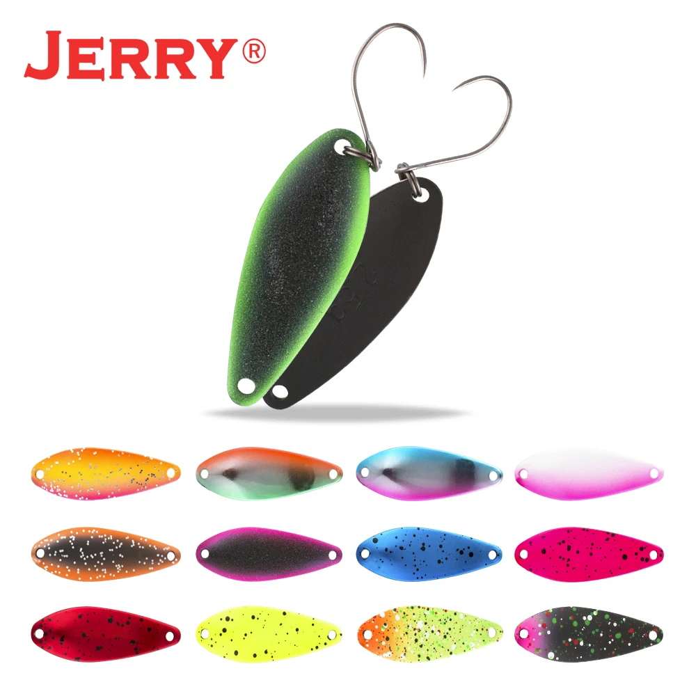 Jerry 1 шт., латунные рыболовные ложки pesca, яркие цвета, высокое качество, безделушки, форель, ложка, рыболовные приманки