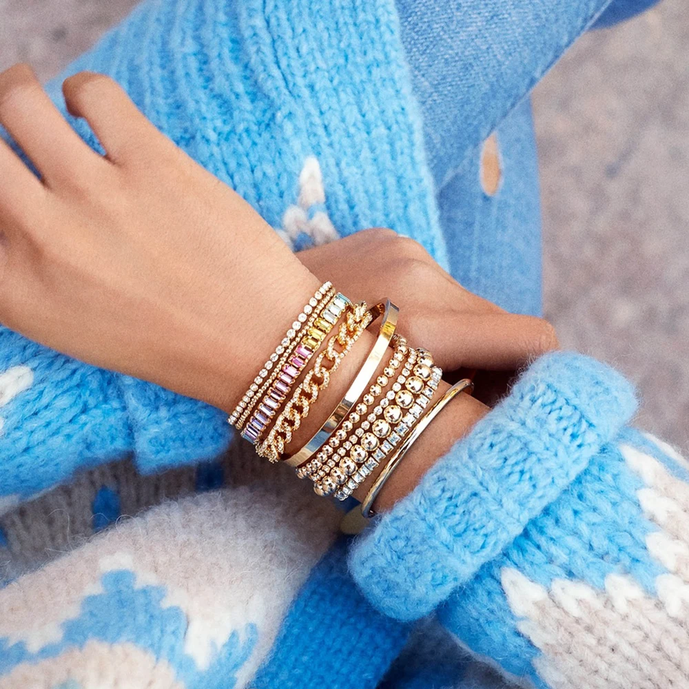 BA богемный браслет с искусственным жемчугом женские цветные инкрустированные