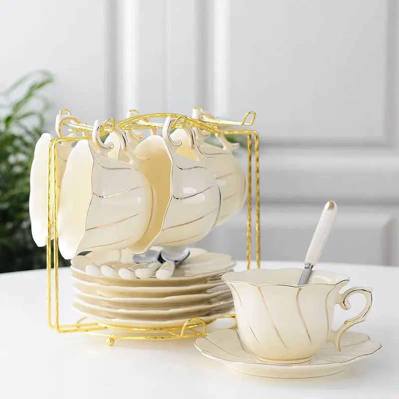 1 шт. Керамика ручная роспись Кофе чашка с блюдцем ложка Винтаж чашки кафе бар