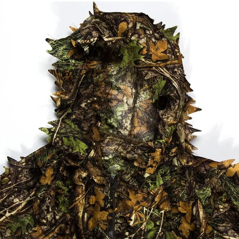 Детский охотничий костюм с 3D принтом кленовых листьев износостойкий для