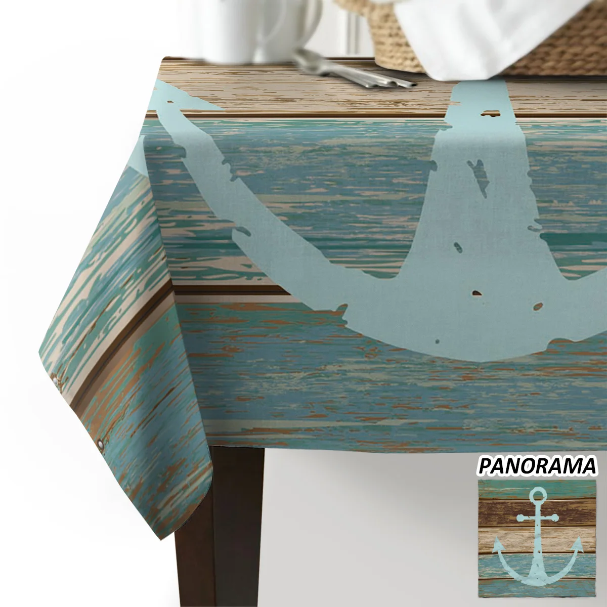 Винтажный якорь деревянные зерна скатерти девушки дома дешевые пятен стойкий