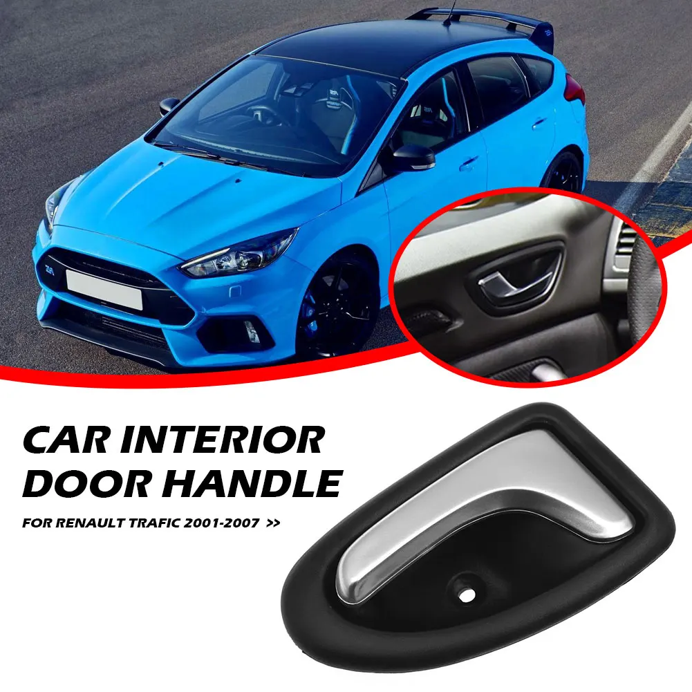 

Replacement Interior Door Handle Car Interior Inside Inner Door Handle for Renault Clio II 98-05 Trafic 01-07 Chrome