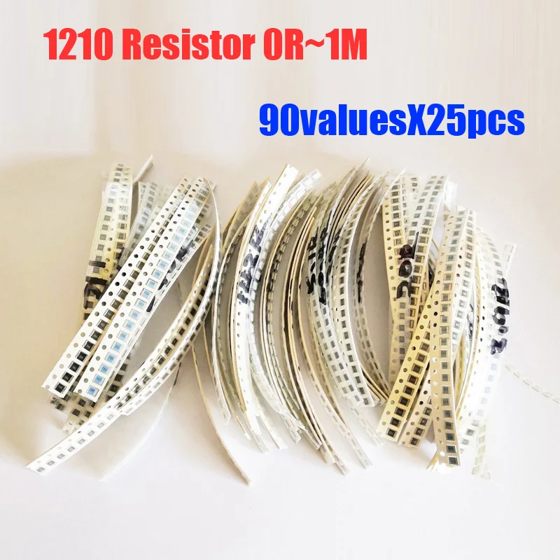 Резистор 1210 SMD 90values25 шт. = 2250 комплект резисторов 0R ~ 1 м набор в