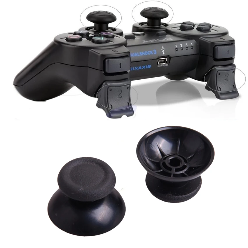 

For PS3 Controller Trigger Extended Buttons Silicone Thumb Grip Caps Cover Trigger Replacement Parts Buttons For PlayStation 3
