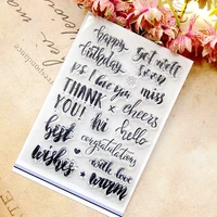 transparent rubber stamp words and phrase clear stamps seal for diy scrapbooking card making photo album decor crafts new stamps