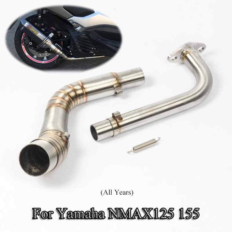 Нескользящая NMAX125 155 полная выхлопная система труба передняя Соединительная из нержавеющей стали для Yamaha
