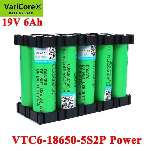 

19V 5S2P 18650 VTC6 6000mAh High power 20 amps 21V for Screwdriver batteries weld Bracket battery pack