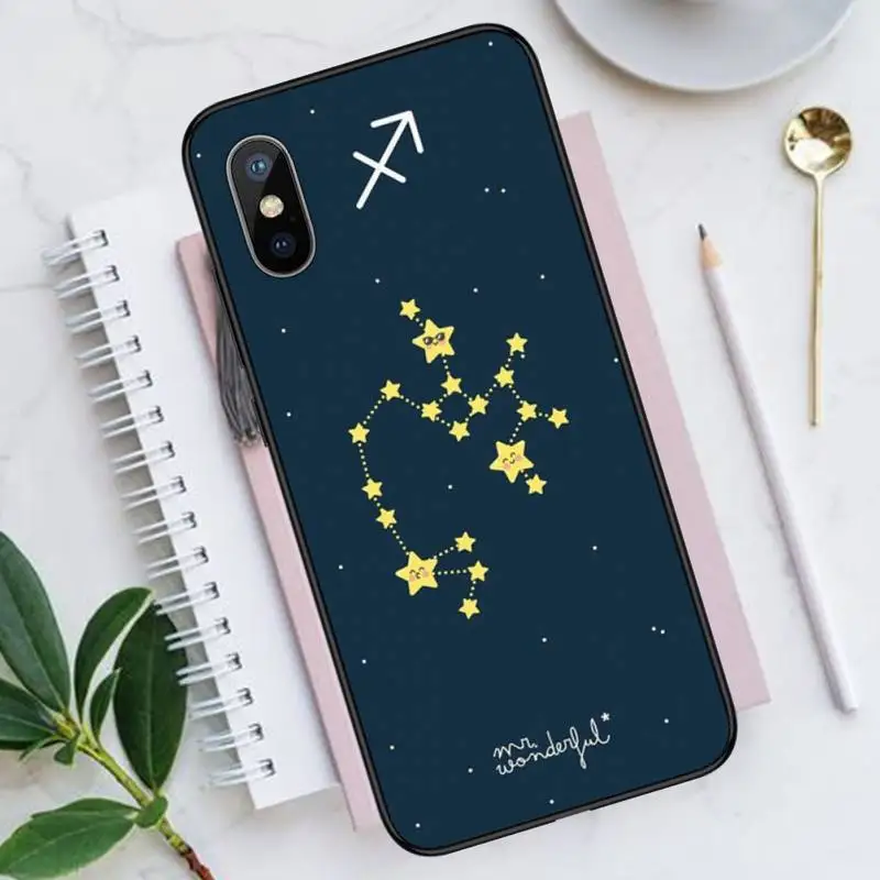 

constellations zodiac signs Phone Case for iPhone 11 12 mini pro XS MAX 8 7 6 6S Plus X 5S SE 2020 XR
