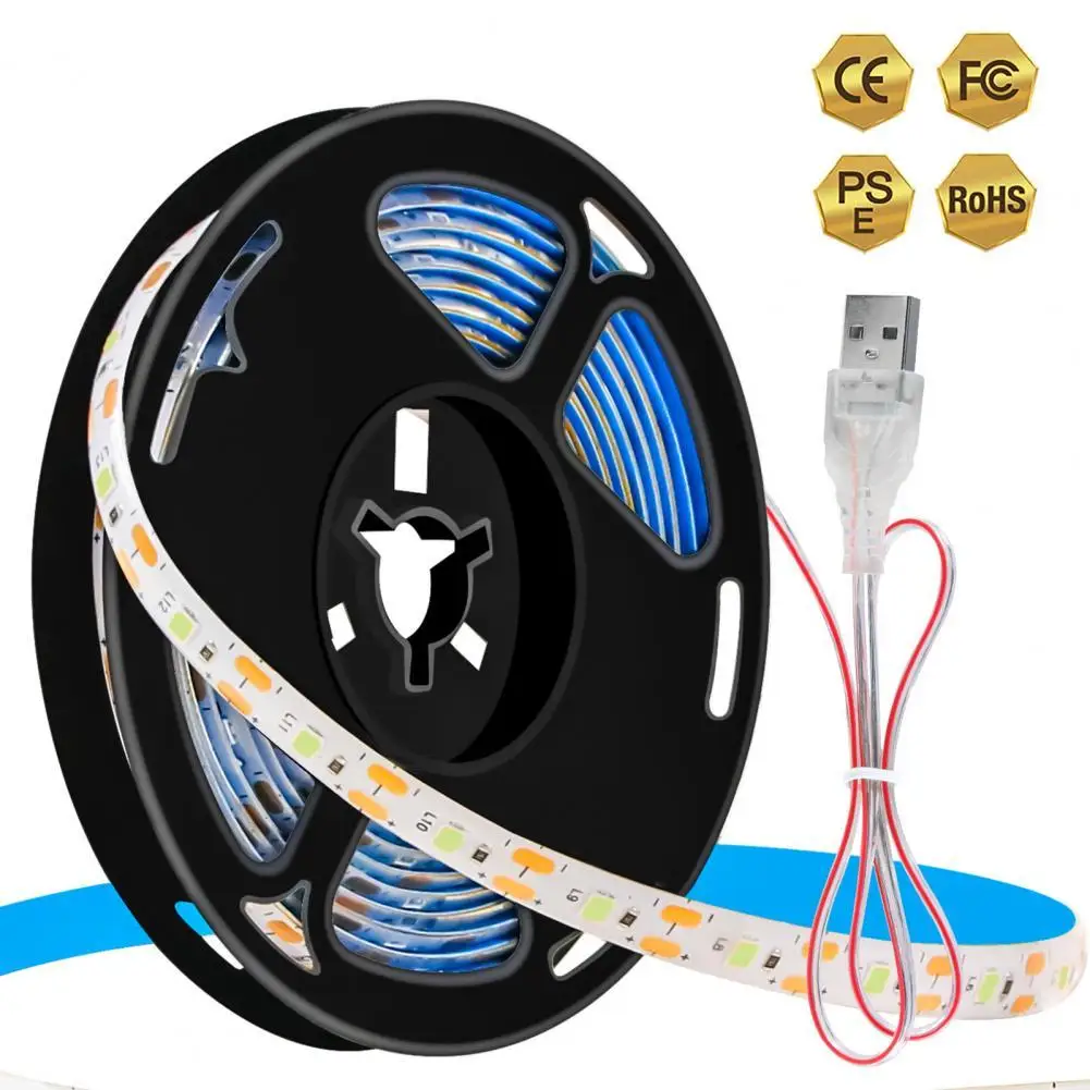 

0.5/1/2/3m Plant Lamp Easy to Stick Increase Production Reusable Ice Blue USB LED Plant Grow Light for Pot Plants