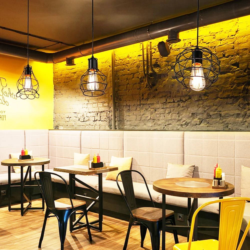 Современная люстра в виде железной клетки стиле ретро компактная Регулируемая