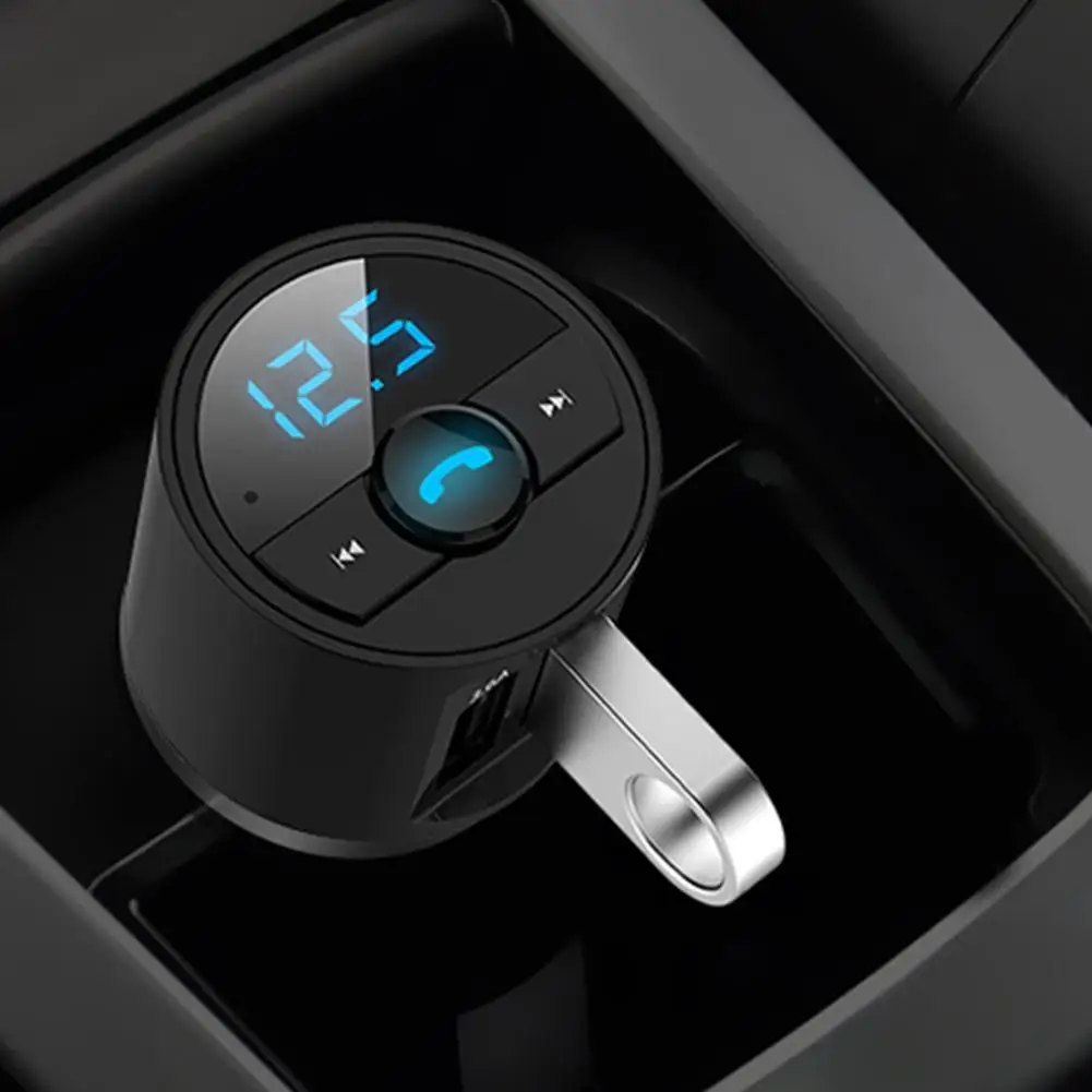 1pcs Bluetooth-compatible Version 5.0 Fm Transmitter Car Player Kit Card Charger Quick with Qc3.0 Dual Usb | Автомобили и