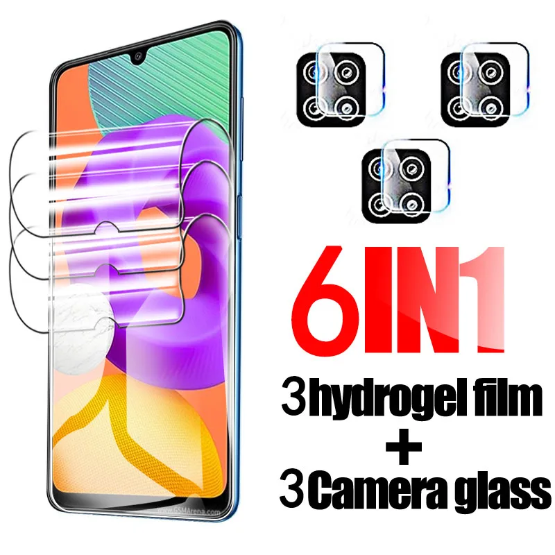 

Гидрогелевая пленка 6 в 1 для Samsung Galaxy M22, M42, M32, M12, 4G/Φ, защитная пленка для экрана, стекло для камеры, Samsung M 42, 32, 22, 12, Гелевая пленка