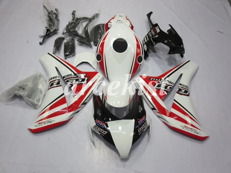 ABS(литьевая форма) Мотоцикл Обтекатели комплект кузова набор подходит для Honda CBR1000RR 2008 2009 2010 2011 красный яркий