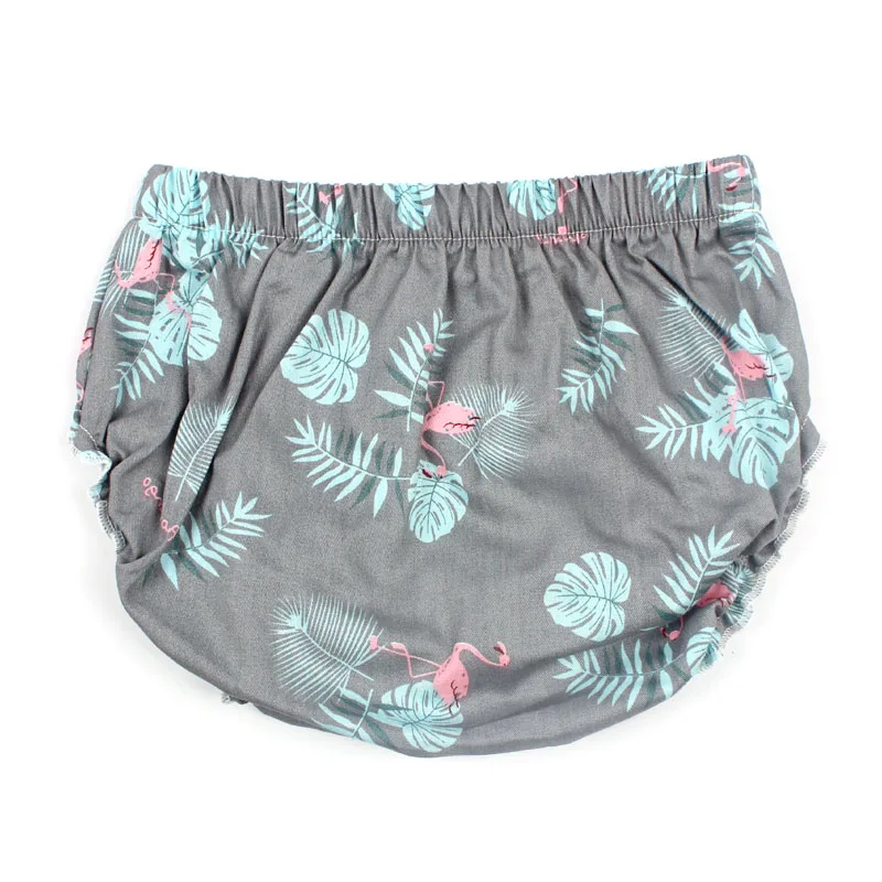 Bombachos y Diadema para beb&eacute;, conjunto de cubierta de pa&ntilde;al para reci&eacute;n nacido, bonito patr&oacute;n de flamenco, pantalones cortos para ni&ntilde;a, ropa para beb&eacute; reci&eacute;n nacido-3