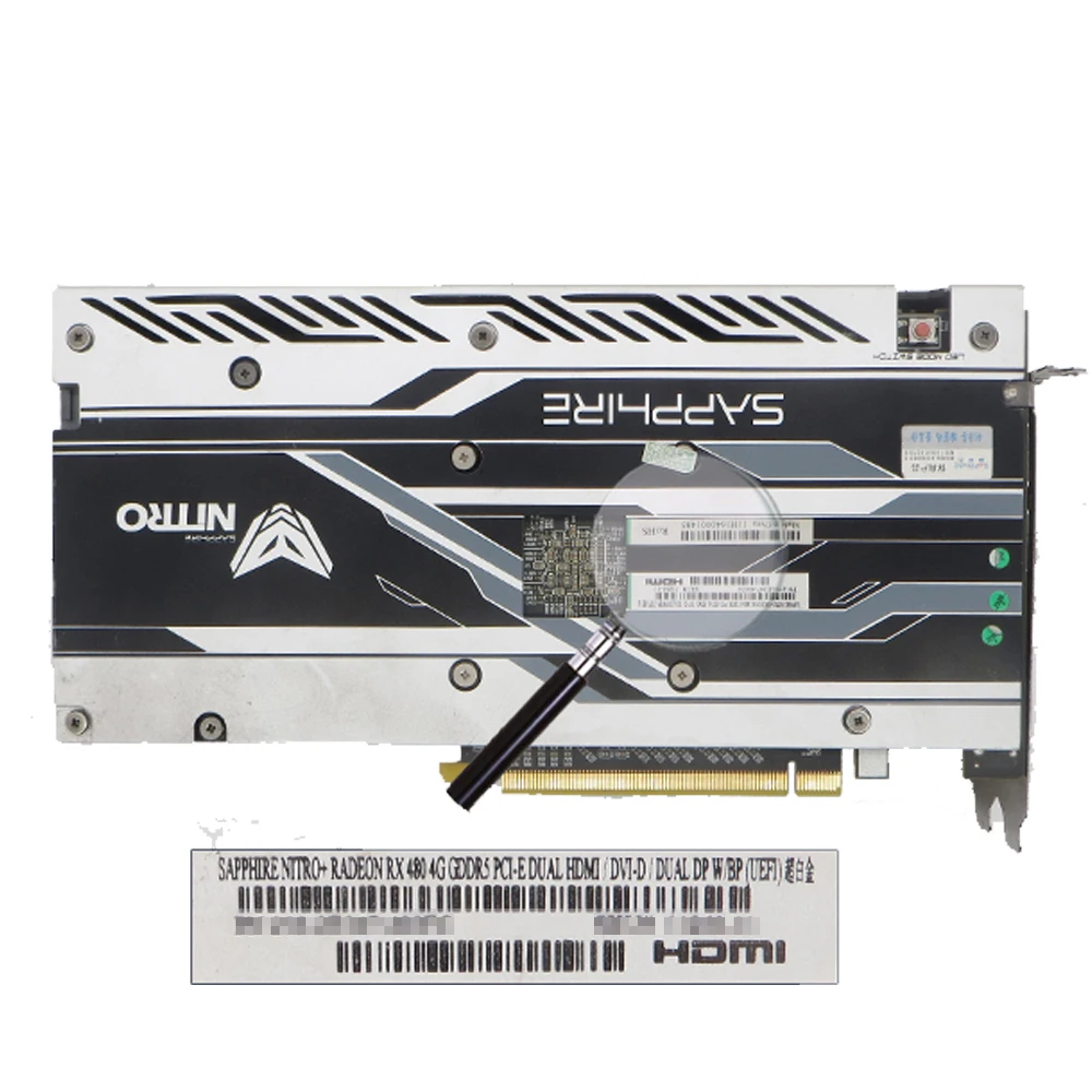 Видеокарты SAPPHIRE Radeon AMD RX480 8 Гб видеокарта AMD Gaming PC видеокарта RX480 GPU 256bit 8 ГБ GDDR5 настольная игровая Карта Б/у
