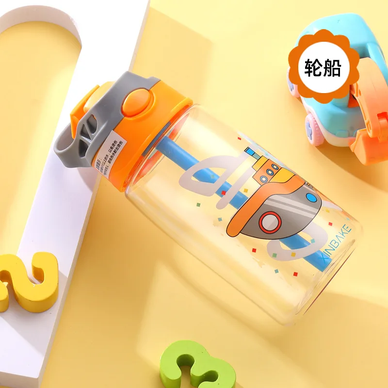 Бутылка для воды OWNPOWER пластиковая с трубочкой 500 мл детские бутылки Спортивная