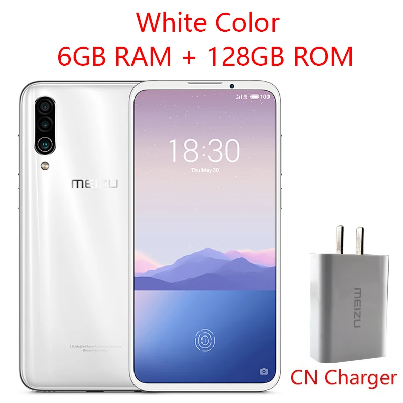Meizu 16XS, глобальная прошивка, 6 ГБ, 64 ГБ, 16 XS, Смартфон Snapdragon 675, 6,2 дюймов, 48 МП, тройная камера AI, фронтальная 16 Мп, 4000 мАч - Цвет: CN White 6G 128G