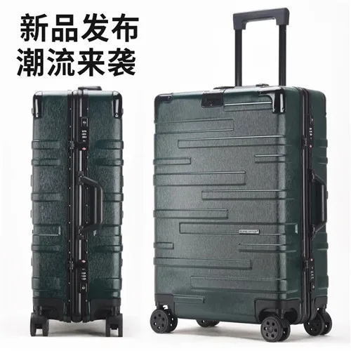 Aluminum frame KLQDZMS 2" 22" 2" 26" 29 дюймов Модный Дорожный чемодан с алюминиевой рамой, Скалка багажа, Спиннер на колесах, Мужская Женская тележка, чехол - Цвет: Aluminum frame