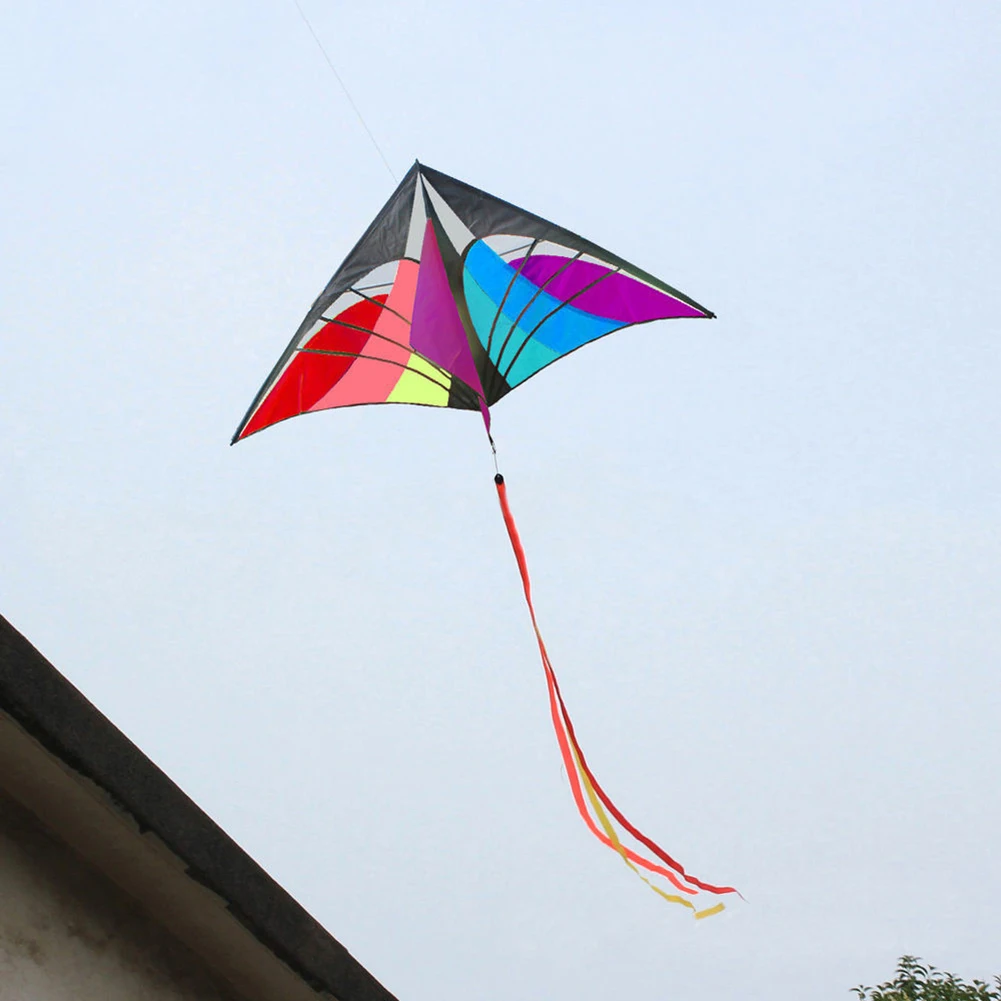 

Multicolor Single Line Kite with Tail Ribbons Flying Outdoor Sports Kids Gift For Children students New