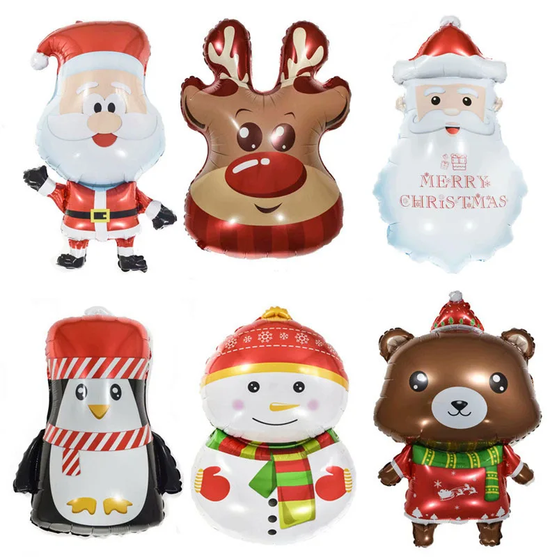 

Креативные Рождественские шары, Рождественское украшение, композиция вечерние, шары из алюминиевой пленки с изображением снеговика, лося