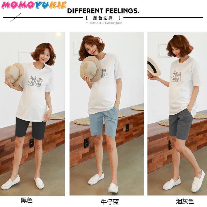 

1/2 Length Thin Cotton Linen Maternity Short Pants Summer Fashion Shorts Clothes for Pregnant Women Casual Belly Pregnancy