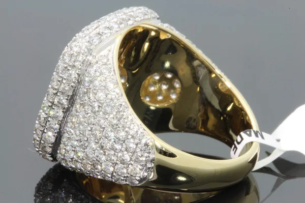 

Luxury Male Female White Crystal Jewelry Charm Gold Color Engagement Ring For Women Men Punk Square Wedding Valentines Day Gift