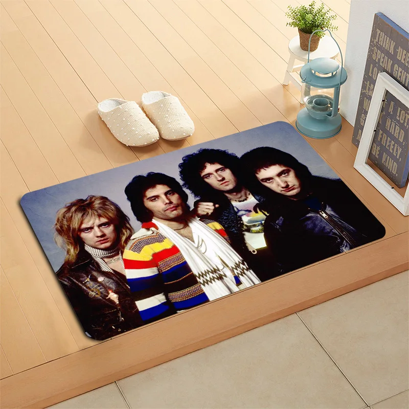 Напольный коврик Queen Band Freddie Mercury фланелевый тканевый спонж с 3D принтом ворсистые