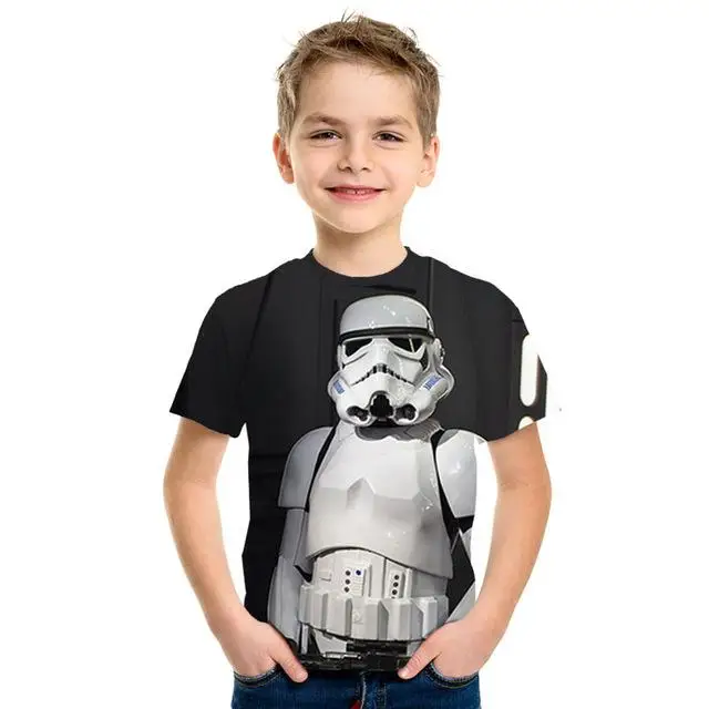Звездные войны 3D imprimir bien de los hombres/las nias Топы Camiseta de manga corta Caballero Jedi imprimir nios camiseta de moda - Цвет: NT-690