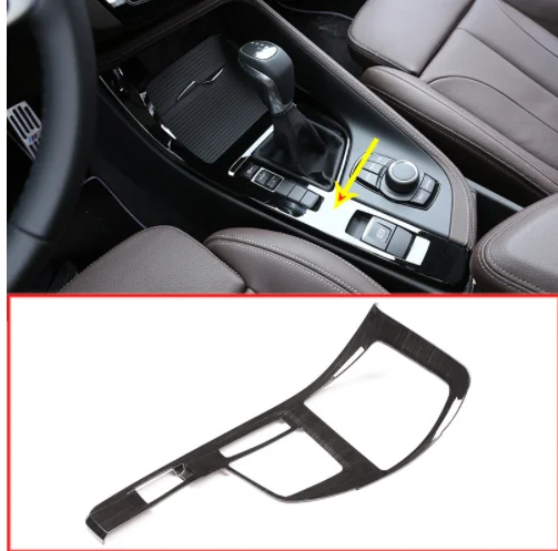 

Черный пепельный цвет-модификация автомобиля хромированная центральная консоль кнопки рамка Обложка отделка для BMW X1 F48 16-2019 & X2 F47 2018 LHD