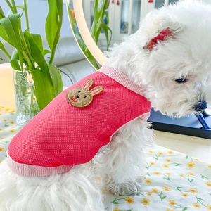 XSRabbit Animal Applique Embroidery Dog Vest Cute Mesh T-shirt Cellular Vest  For Small Breeds Dogs Clothes For Chihuahua