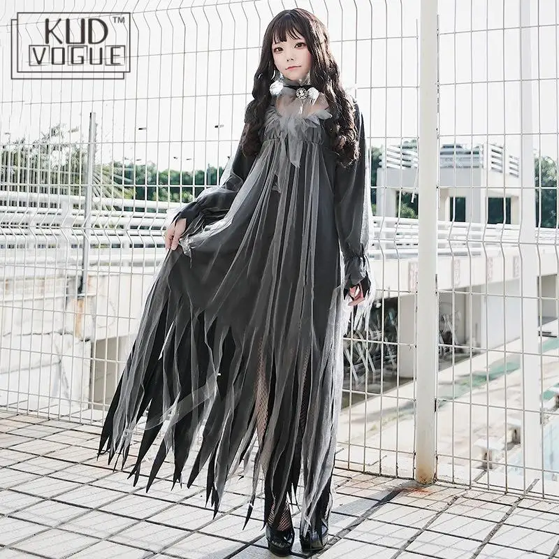 Платье на Хэллоуин женский призрак Невеста зомби косплей с шеи одежда бар