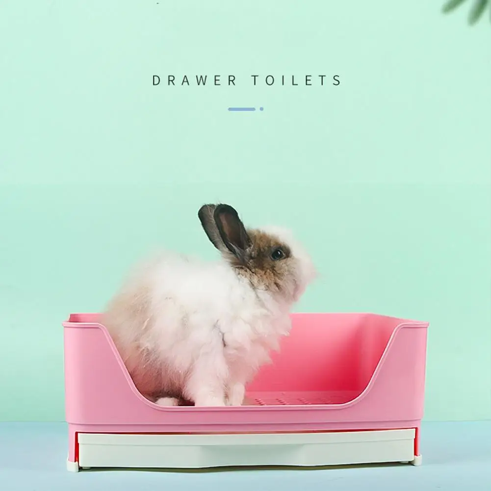 

Drawer Type Pet Fence Toilet Three-sided Heightened Semi-enclosed Removable Urinal Bedpan For Chinchilla Rabbit Guinea Pig