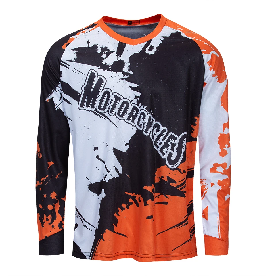 

2022 Sport Mountain Bike Downhill Jersey Long Sleeve DH Moto Cross Motocross T Shirt MTB Cycling Clothing Men MX Bicycle Clothes