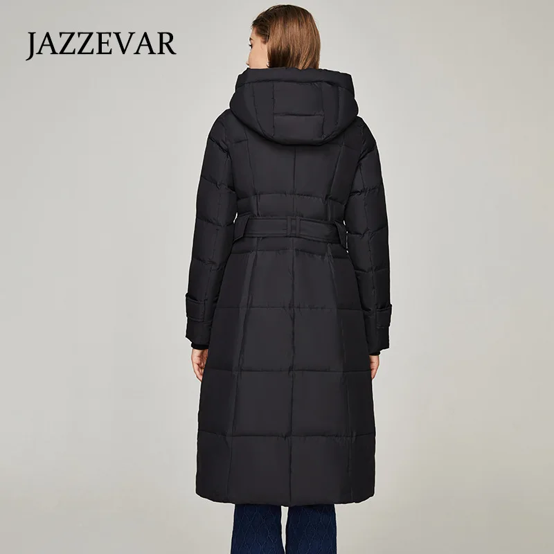 JAZZEVR 2022 New Winter Down Cotton Jacket Loose Thick Warm Jacket Mid-length Jacket