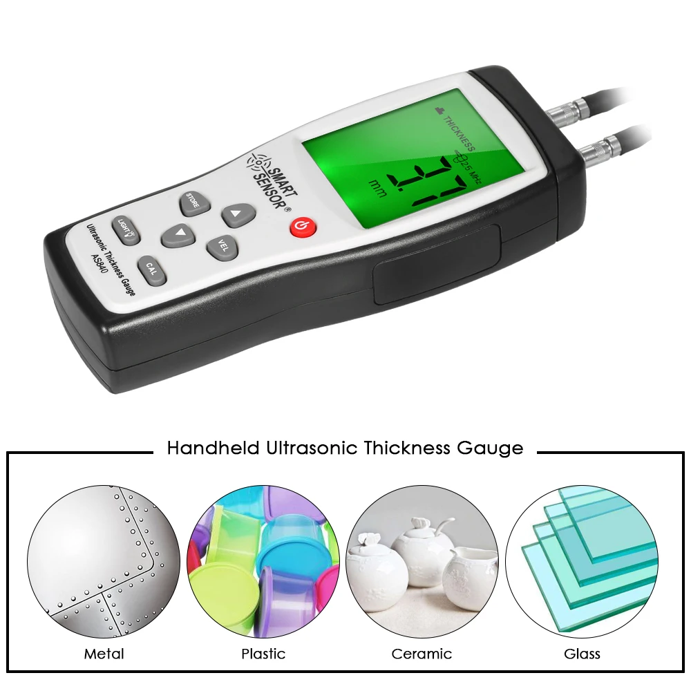 Смарт Датчик AS840 Ширина измерительные приборы ультразвуковой Толщина Ручной ЖК