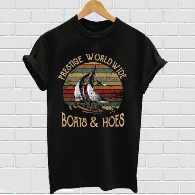 Футболка с надписью Prestige Worldwide Boats & Hoes|Мужские футболки| |