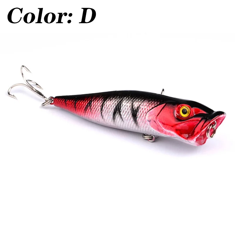 WDAIREN Topwater Popper рыболовные приманки Воблеры 9 см 12 г с 6 # крючками плавающая