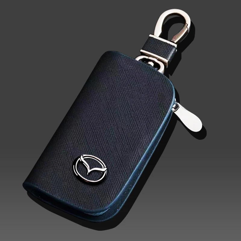 

Logo leather car key cover for Mazda CX-3 CX-30 CX-5 CX-8 CX-9 MX-5 MX-30 BT-50 9 MX-5 MX-30 BT-50