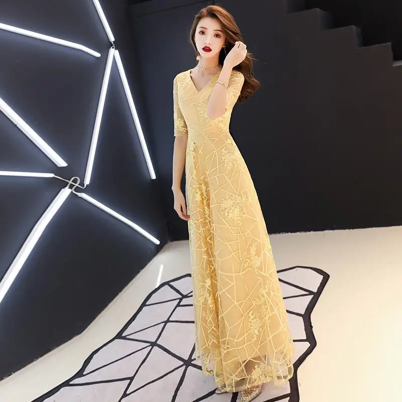 Золотистое свадебное платье новинка 2019 атласное длинное вечернее на шнуровке