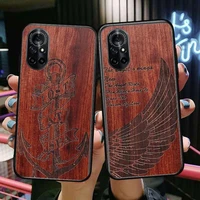 luxury wood texture clear phone case for huawei honor 20 10 9 8a 7 5t x pro lite 5g black etui coque hoesjes comic fash design