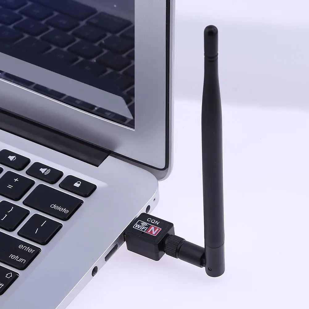 

USB2.0 Wireless 802.11 N Adapter 600M Wifi Router Wireless Adapter Network LAN Card with 5 dBI Antenna for Laptop Computer