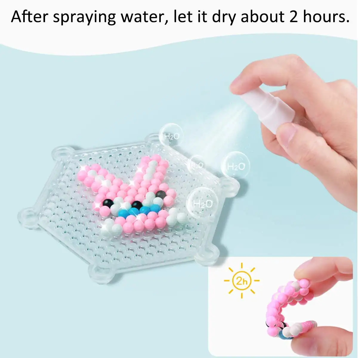 

6000pcs Different Color Non-toxic Material DIY Water Sticky Fuse Beads Supplement Plastic Funny Toys Craft Kids Gift Home Decor