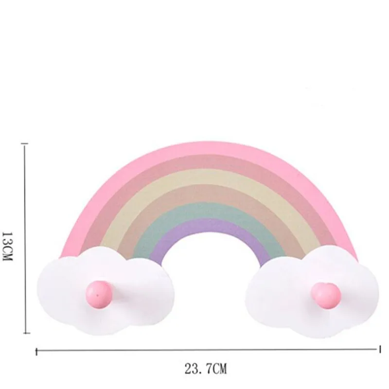 Настенные крючки для вешалок в скандинавском стиле с радужным дизайном облаков