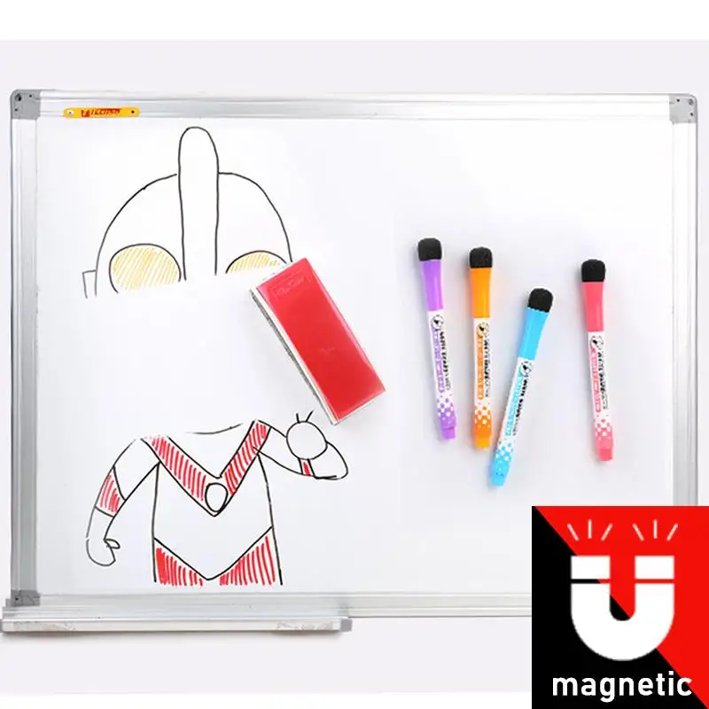 

5PCS School Classroom Supplies Magnetic Erasable Whiteboard Pens Markers Dry Eraser Pages Children's Drawing Pen Board Markers