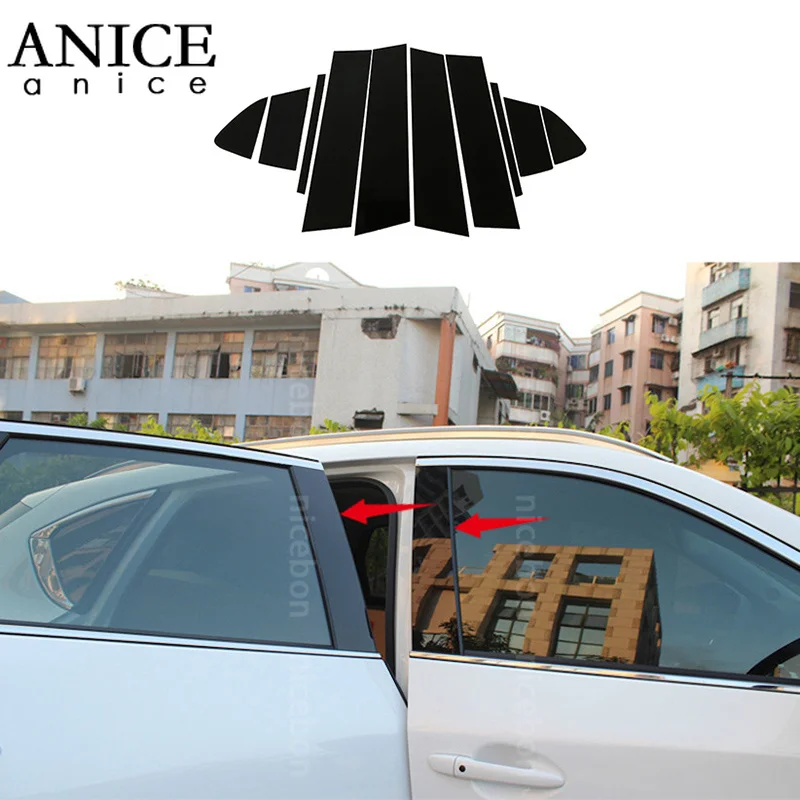 10 шт. Блестящий зеркальный эффект окошко центральный столб крышка отделка