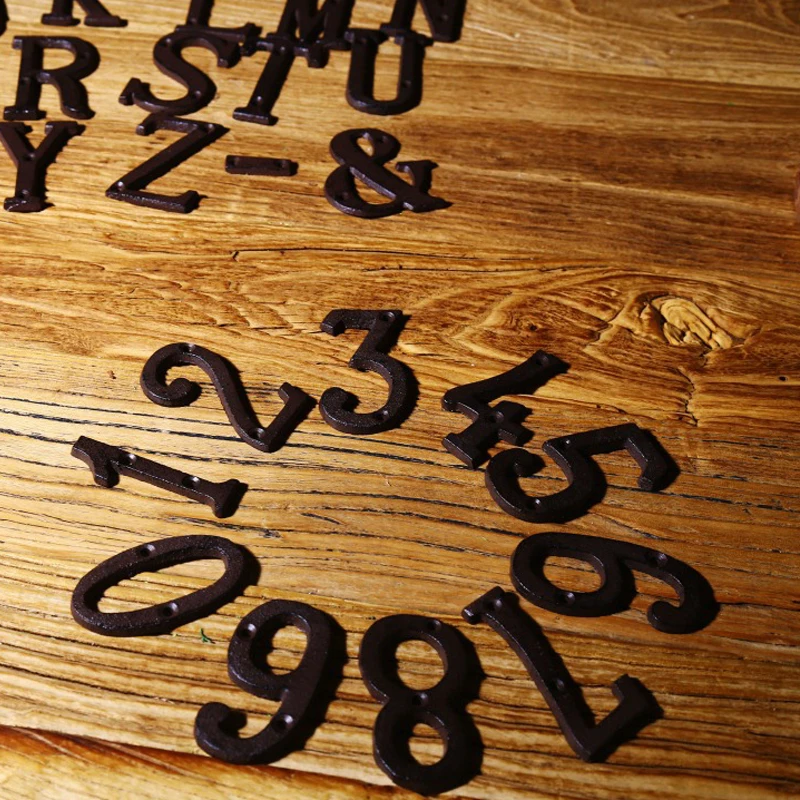 Чугунные металлические Цифры для гостиницы улицы сада сделай сам настенное