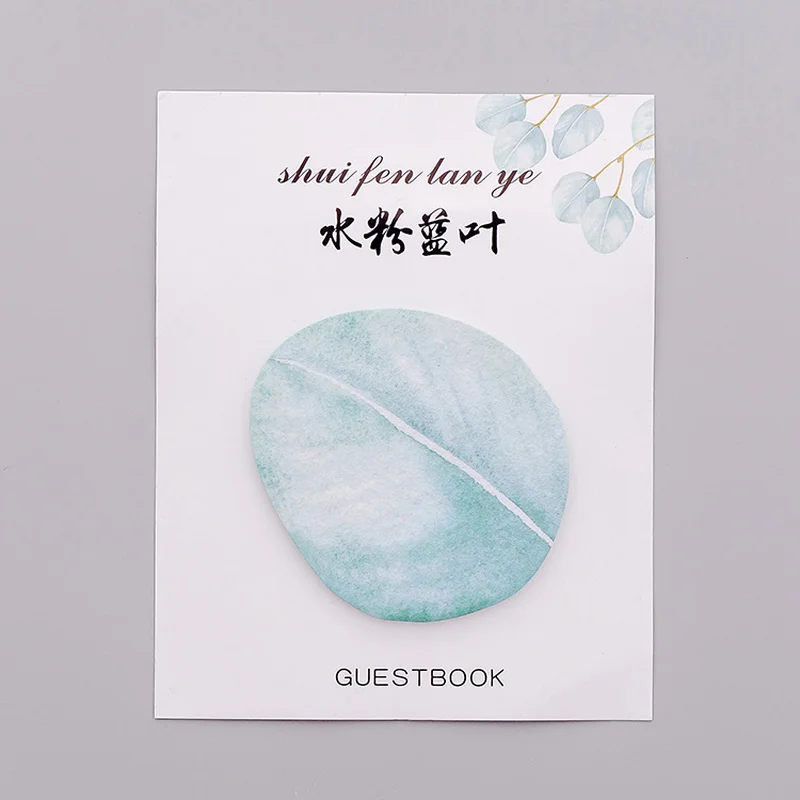 Милые кавайные натуральные листья растения лист липкий блокнот наклейка для