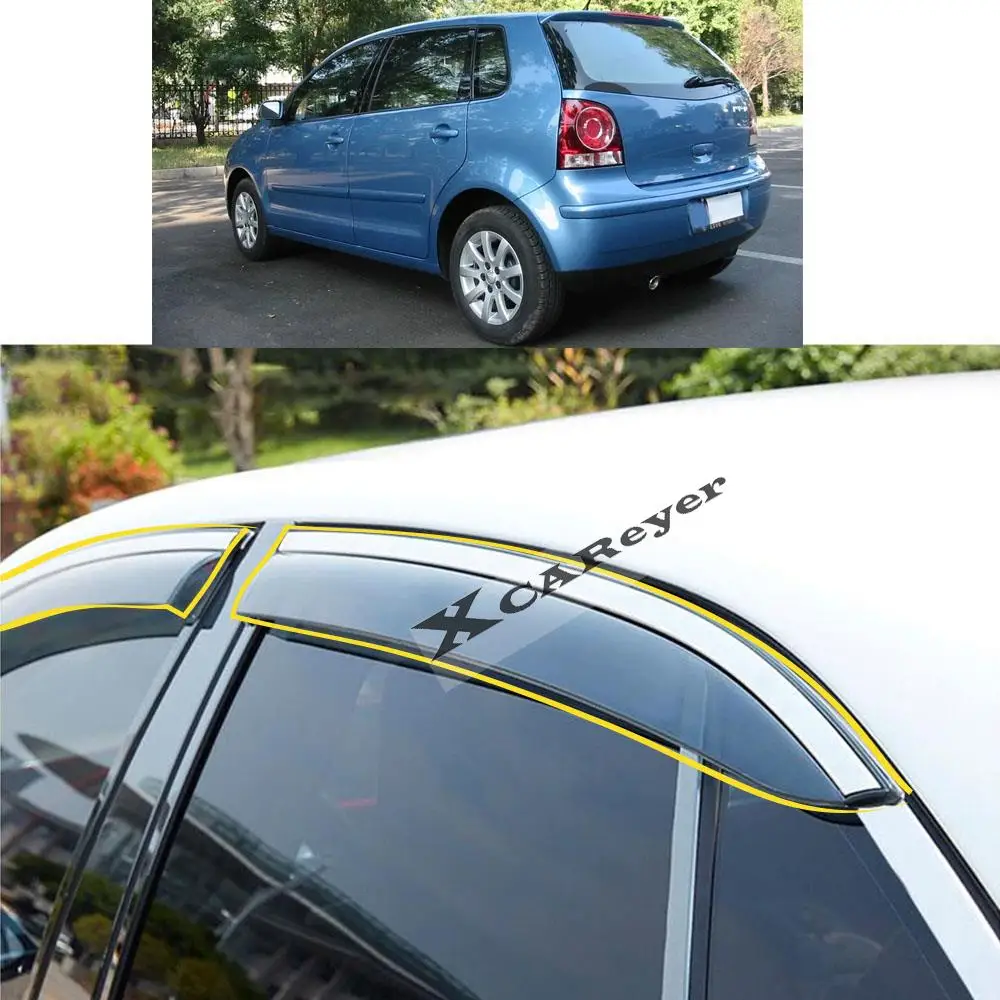 

For VW Volkswagen Polo Hatchback 2005 2006 2007 2008 2009 2010 Car Sticker Plastic Window Glass Wind Visor Rain/Sun Guard Vent